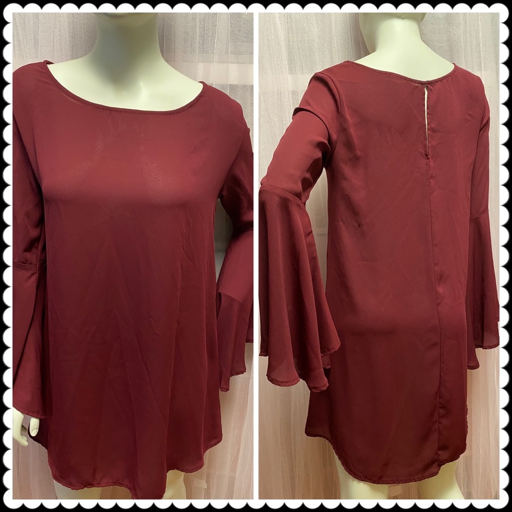 Burgundy tunic dress/shirt